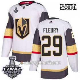 Barn Ishockey Vegas Golden Knights Tröja Marc-Andre Fleury 29 2018 Stanley Cup Final Patch Adidas Vit Authentic
